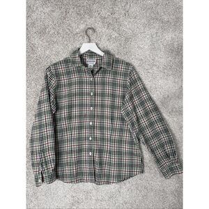 PENDLETON Flannel Womans MED Long Sleeve‎ Button Up 100% Cotton